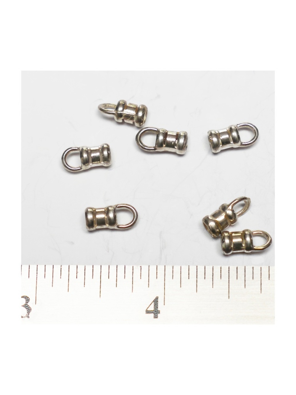 New - Bag of Silver Plated Pewter Crimp Eyes for jewelry making